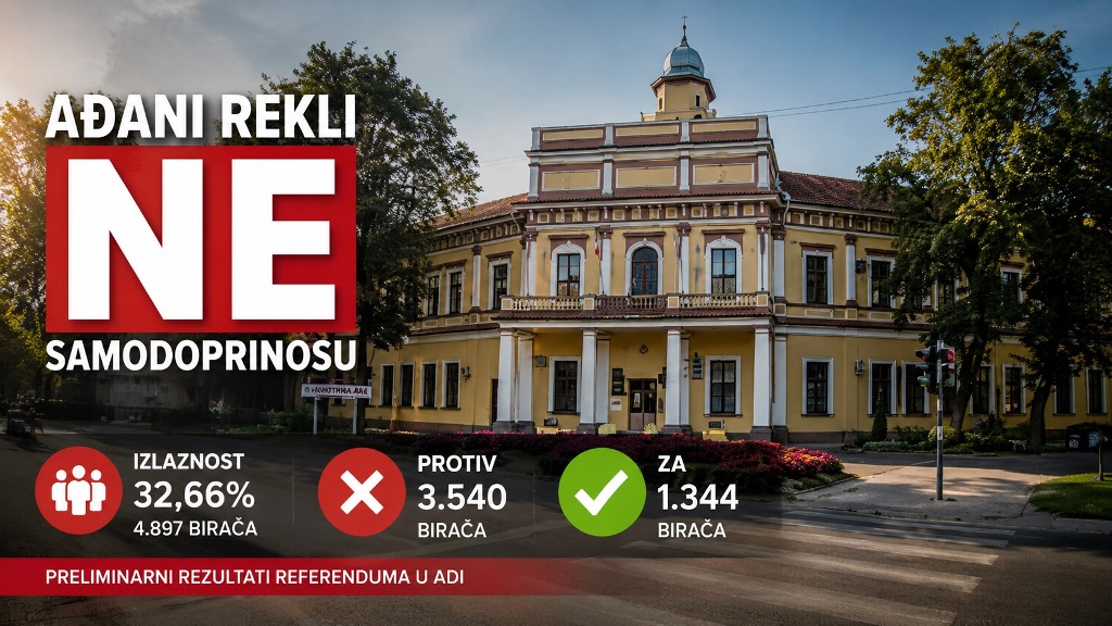 Posle višedecenijskog izdvajanja građani Ade rekli „ne“ samodoprinosu od tri odsto