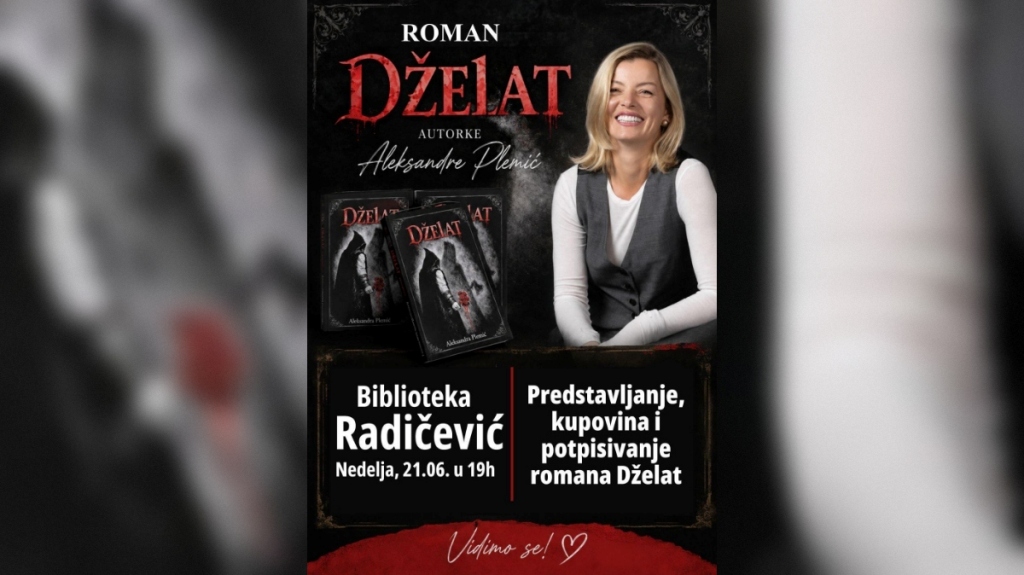 Aleksandra Plemić predstavlja roman „Dželat“ i u Radičeviću