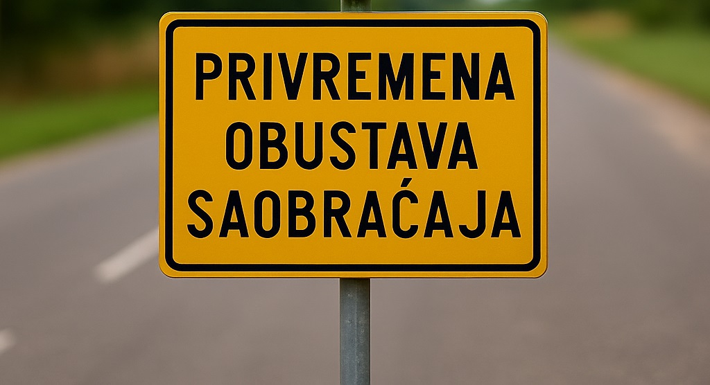 Privremena Obustava Saobracaja Ilustracija