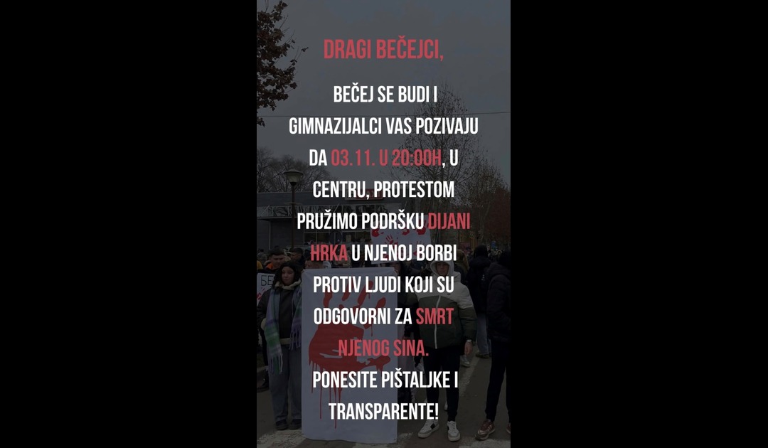 Protest Hrka 3 Novembar 2025